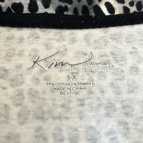 Kim Rogers Full Zip Jacket Animal Print Sz 1X - Picture 6 of 10